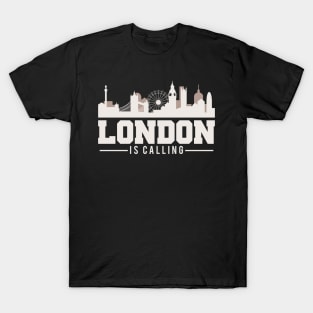 Vintage London Is Calling Skyline UK Vacation T-Shirt